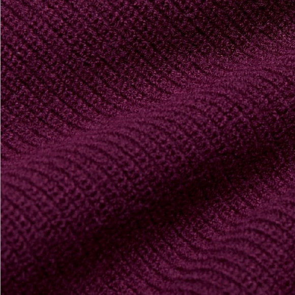 Aritzia Wilfred Tuscany Sweetheart Knit Sweater Maroon Size M - Picture 6 of 16
